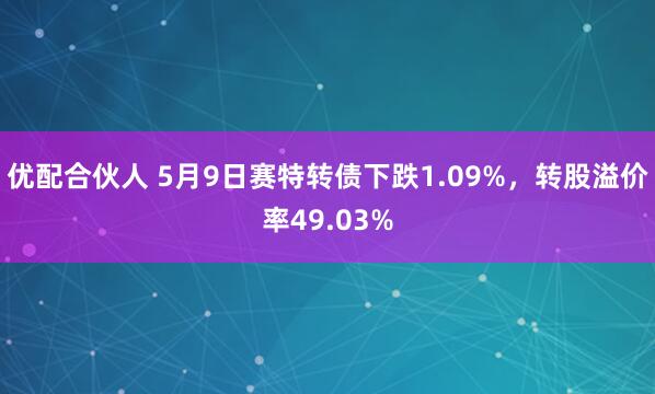 优配合伙人 5月9日赛特转债下跌1.09%，转股溢价率49.03%